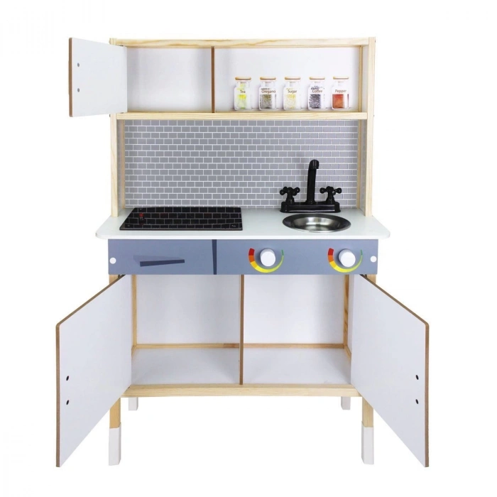 ÇOK SATAN T1024 Ahşap Oyun Mutfağı -Okutan Hobi