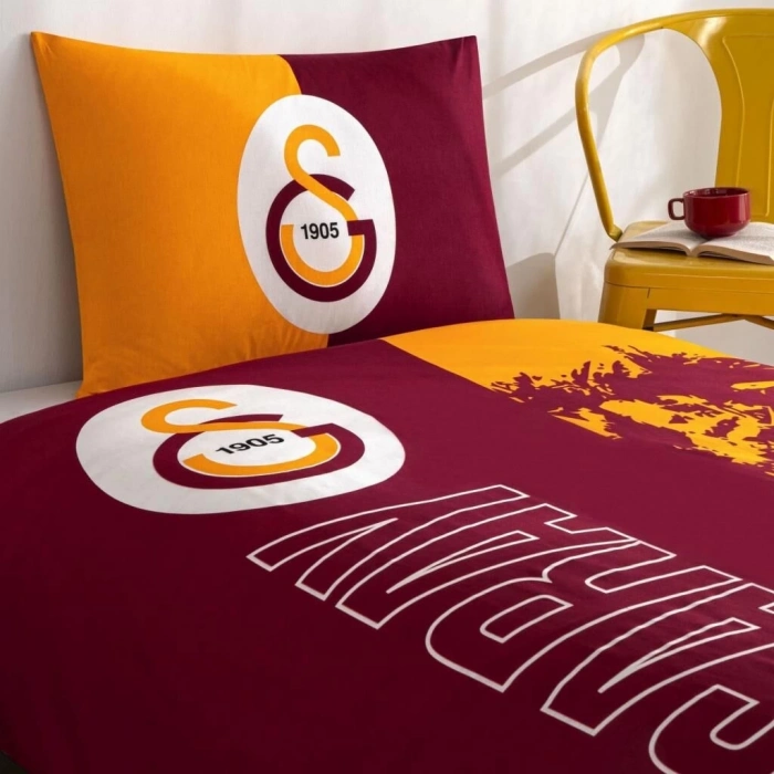 ÇOK SATAN Taç Galatasaray ŞaNLI Aslan Tek Kişilik Lisanslı Nevresim Takımı