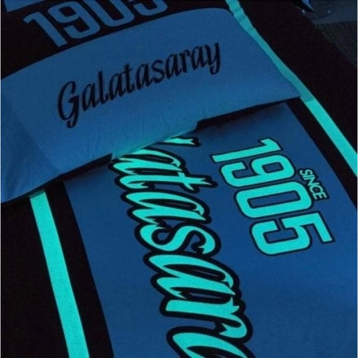 ÇOK SATAN Taç Lisanslı Tek Kişilik Nevresim Takımı Galatasaray 1905 Glow