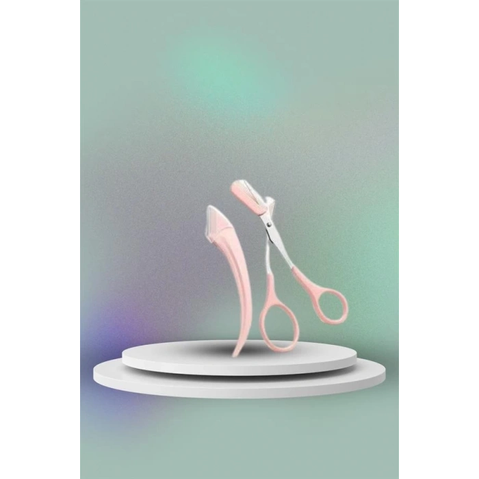 ÇOK SATAN Taraklı Kaş Bıyık Makası Ve Kaş Ustura Seti Kaş Bıyık Tüy Alma Epilasyon Aleti 2li Set