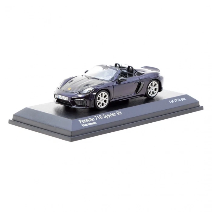 ÇOK SATAN Tarmac Works x Minichamps 1/64 Porsche 718 Spyder RS Viola Metallic
