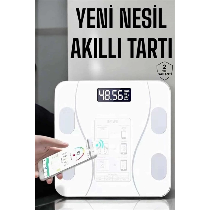 ÇOK SATAN Tartı Baskül Dijital Elektronik Tartı Vücut Analiz Wifi Akıllı Yağ Ölçer
