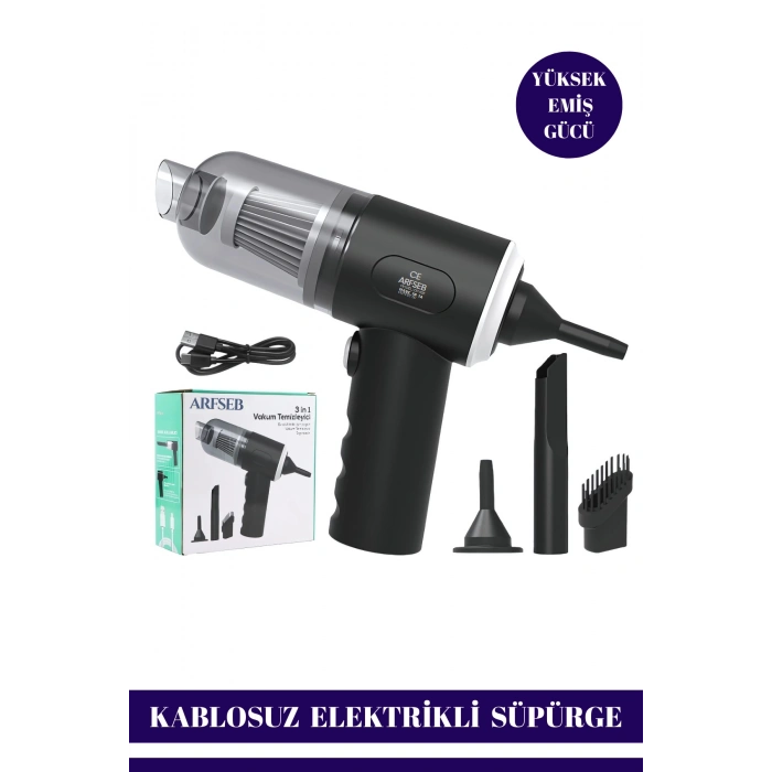 ÇOK SATAN Taşınabilir Kablosuz Elektrikli El Süpürgesi- Ev, Ofis, Araba ,Klavye Temizliği İçin İdeal