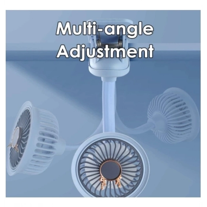 ÇOK SATAN Taşınabilir Mini Klips Bebek Arabası Fanı, Fan Elektrikli Soğutma Hava Sirkülatöründe 360 Derece Dönebilen Klips