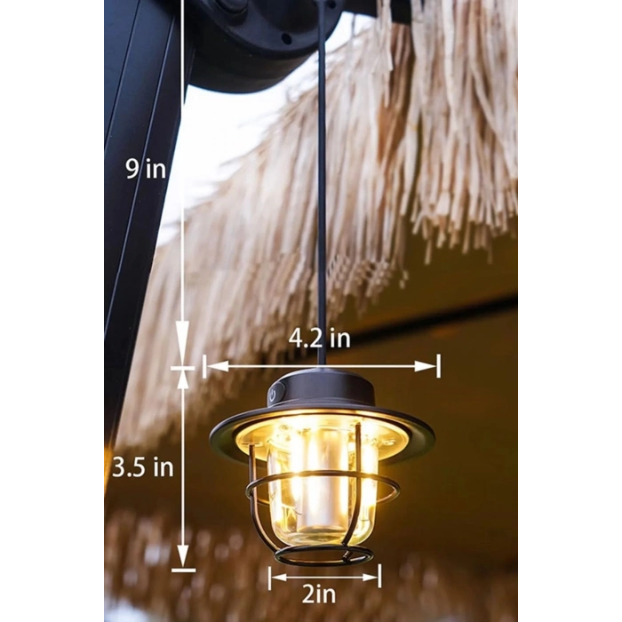 ÇOK SATAN Taşınabilir Retro Fener Su Geçirmez Dış Mekan Güçlü Led Kamp Bahçe Feneri Dekor