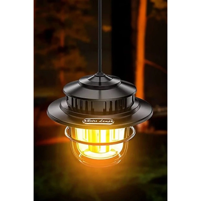 ÇOK SATAN Taşınabilir Retro Fener Su Geçirmez Dış Mekan Güçlü Led Kamp Bahçe Feneri Dekor