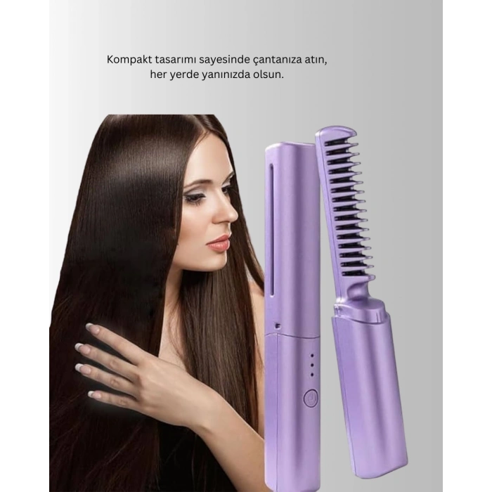 ÇOK SATAN Taşınabilir Saç Düzleştirici Tarak – Ayarlanabilir Isı Kontrollü