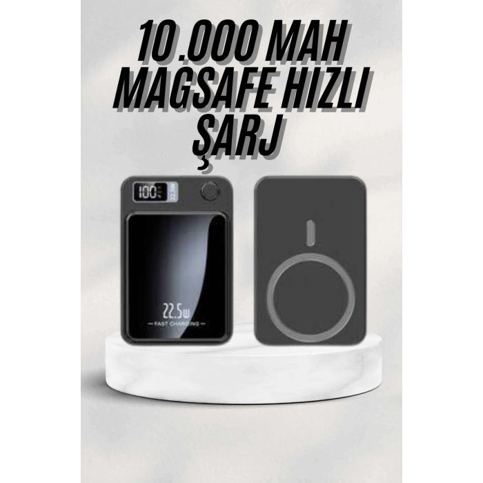 ÇOK SATAN Taşınabilir Şarj Magsafe Powerbank 10.000 mAh Hızlı Şarj Led Göstergeli Kablosuz