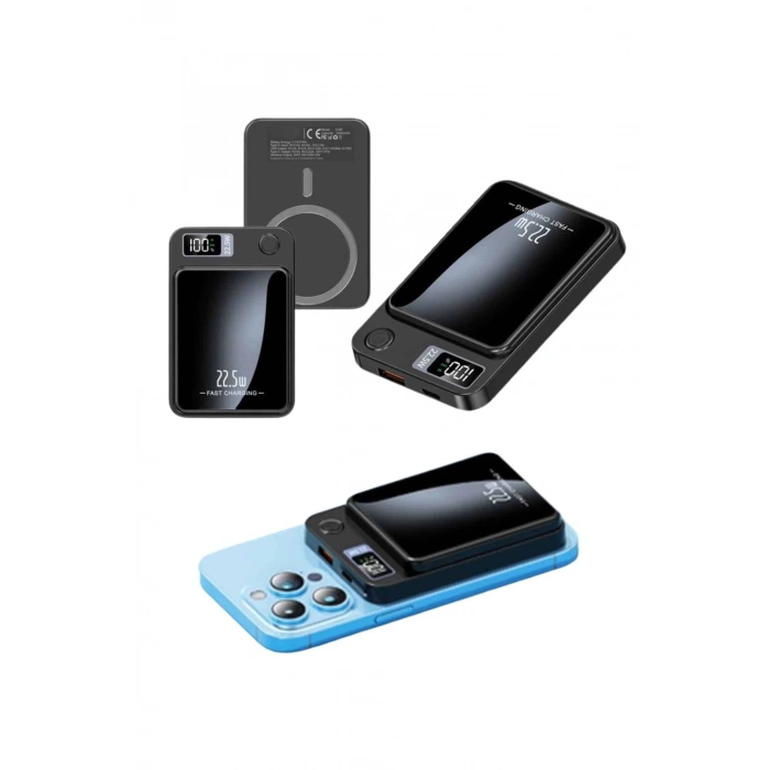 ÇOK SATAN Taşınabilir Şarj Magsafe Powerbank 10.000 mAh Hızlı Şarj Led Göstergeli Kablosuz