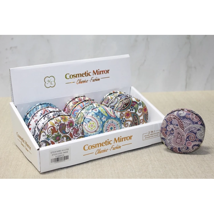 ÇOK SATAN Taşlı Yuvarlak El Aynası Kalın Model 2