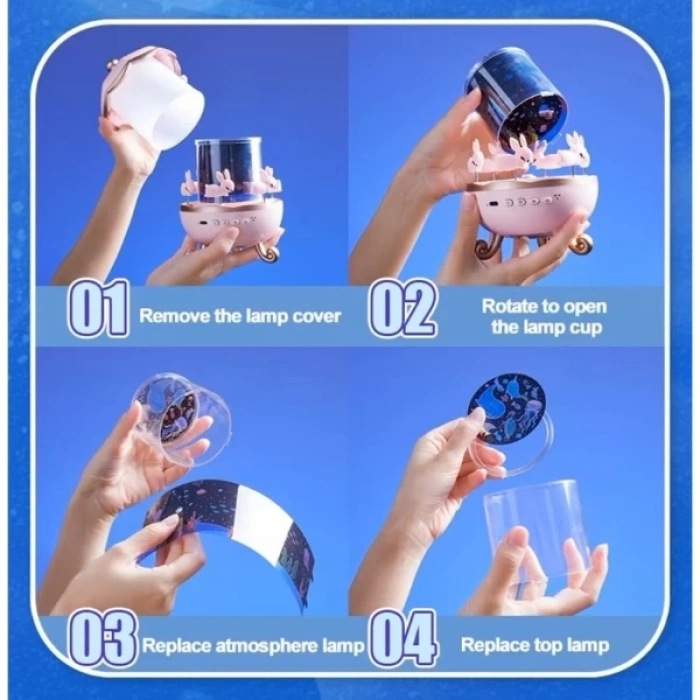 ÇOK SATAN Tavşan Atlıkarınca Multifonksiyon Projektör