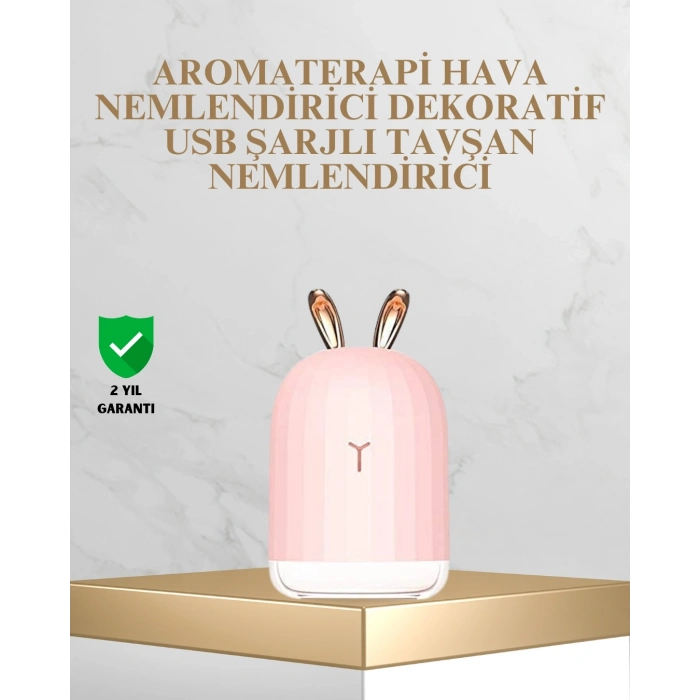 ÇOK SATAN Tavşan Kulak Tasarımlı 200 ml USB Aroma Difüzör ve Hava Nemlendirici