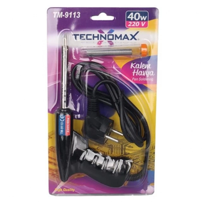ÇOK SATAN Technomax Tm-9113 40 Watt Tabanca Havya Lehim Telli Lehim Makinesi Ac220v 120cm Kablolu