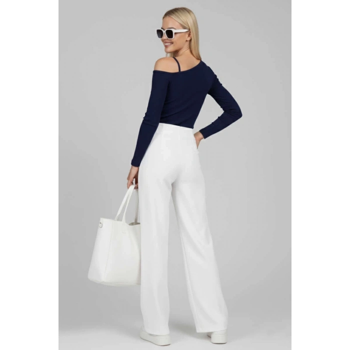 ÇOK SATAN Tek Omuz İpli Bluz Lacivert T4328