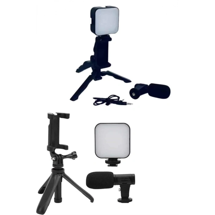 ÇOK SATAN Telefon Tutucu Mikrofonlu Işıklı Youtuber Video Kayıt