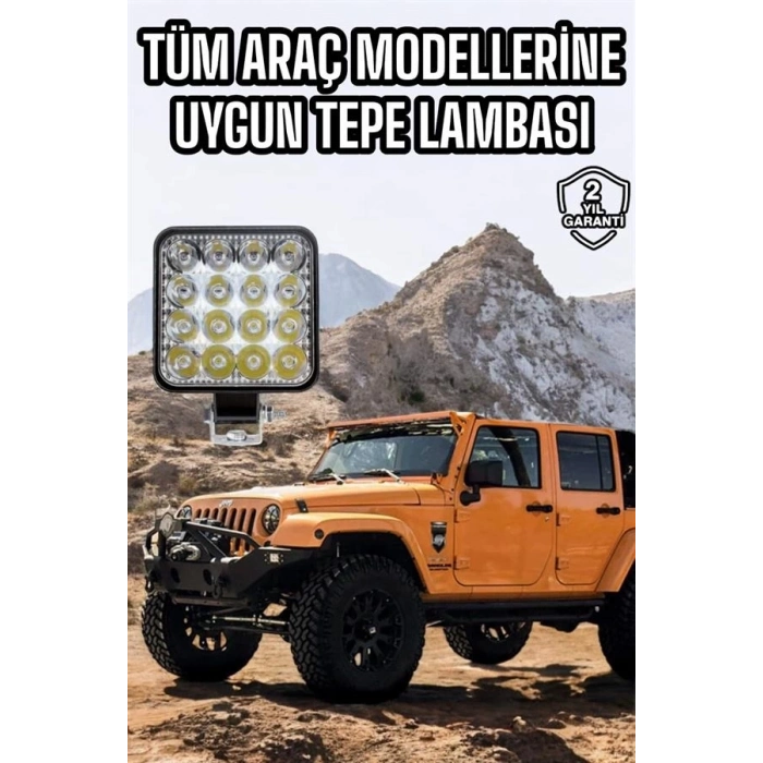 ÇOK SATAN Tepe Lambası Tüm Araç Tiplerine Uygun Sis Lambası 16 Led Beyaz Renk