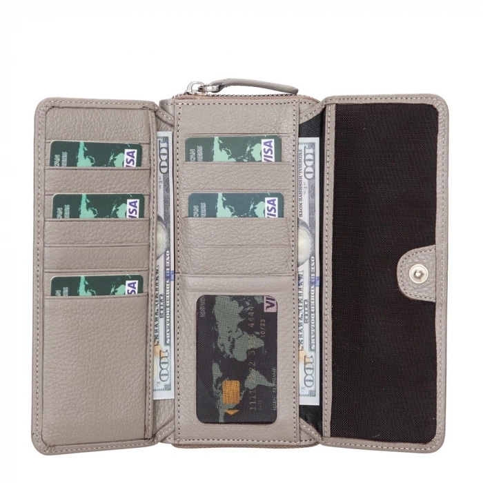 ÇOK SATAN Tiago Deri Kadın Cüzdan FL06 Vizon