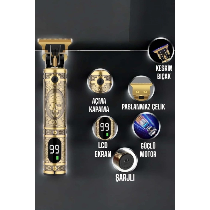 ÇOK SATAN Tıraş Makinesi Çizik Tıraş Paslanmaz Çelik Uzun Ömürlü Şarjlı