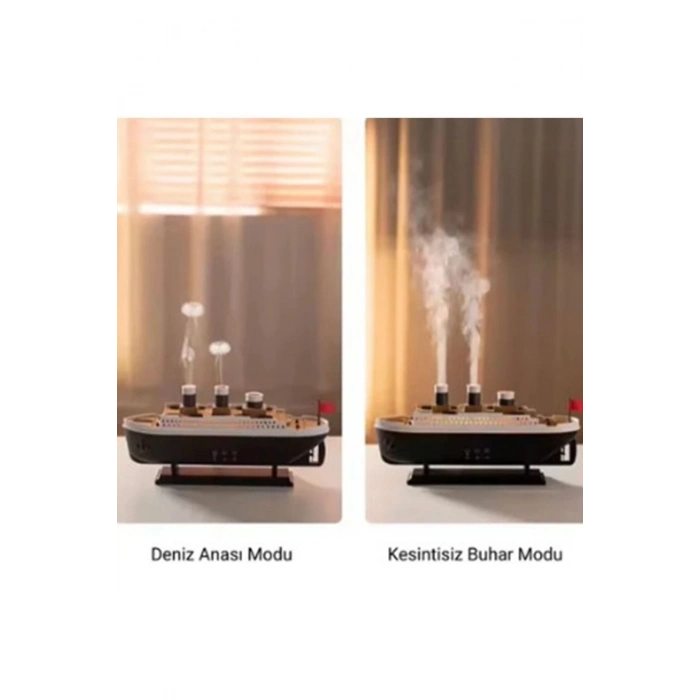 ÇOK SATAN Titanic Gemi Hava Nemlendirici Fonksiyonlu Buhar Makinesi Kumandalı