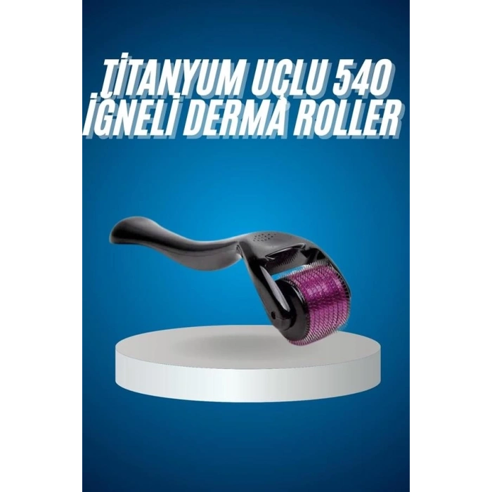ÇOK SATAN Titanyum Uçlu Derma Roller 540 İğneli 1 mm Gözenek Azaltıcı Akne İzlerine Uygun