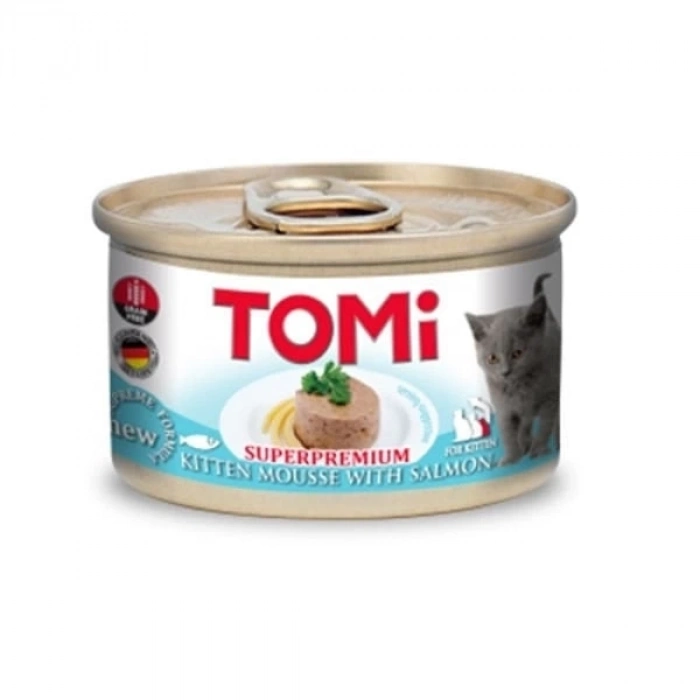 ÇOK SATAN Tomi Kıyılmış Somonlu Tahılsız Yavru Konserve Kedi Maması 85 Gr