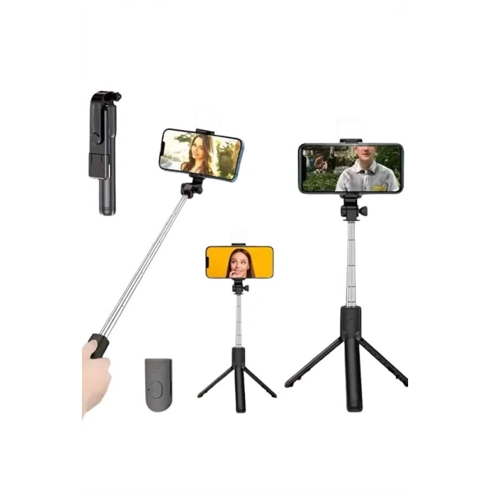 ÇOK SATAN Tripod Selfie Çubuğu Bluetooth Kumandalı Kablosuz Led Işıklı