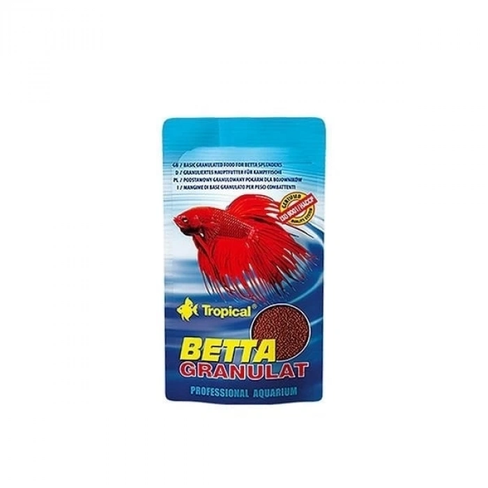 ÇOK SATAN Tropical Betta Granulat Betta Balıkları için Granül Balık Yemi 10 Gr