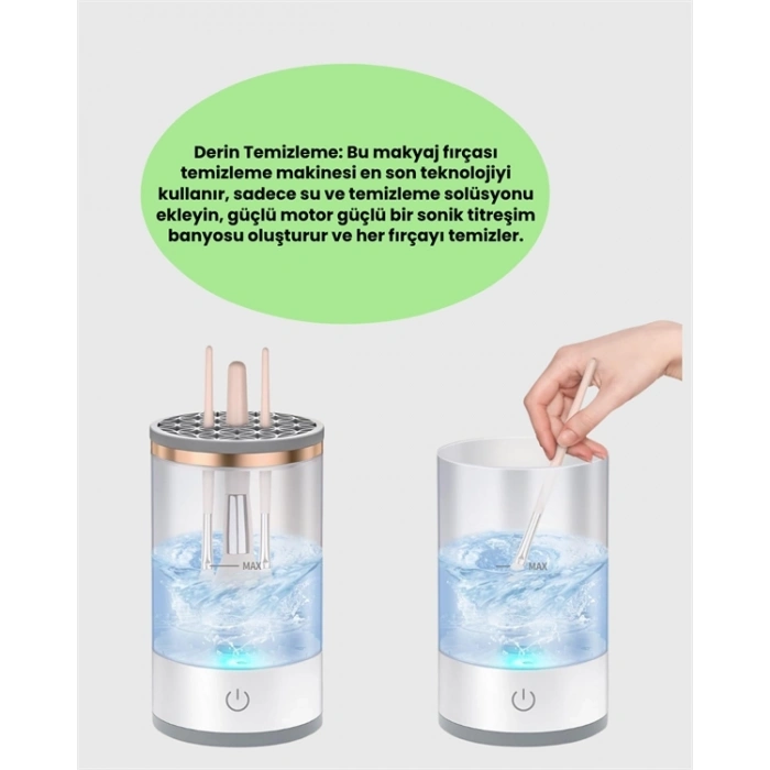 ÇOK SATAN Tüm Makyaj Fırçalarıyla Uyumlu Derin Temizlik Makinesi