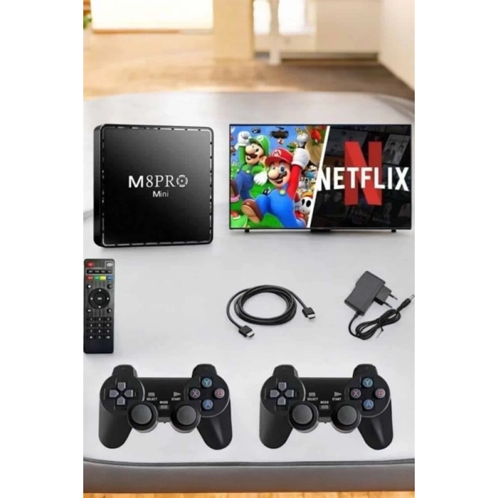 ÇOK SATAN TV Box Çift Oyun Kollu 10000 Oyunlu Atari