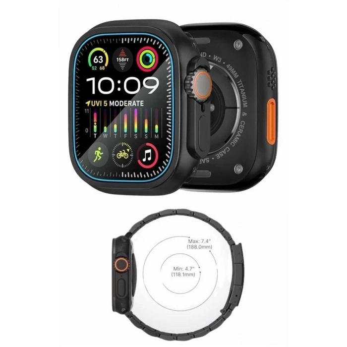 ÇOK SATAN Ultra 3 Kordonlu Amoled Ekran Akıllı Saat Çok Fonksiyonlu Uyku ve Sağlık Takibi