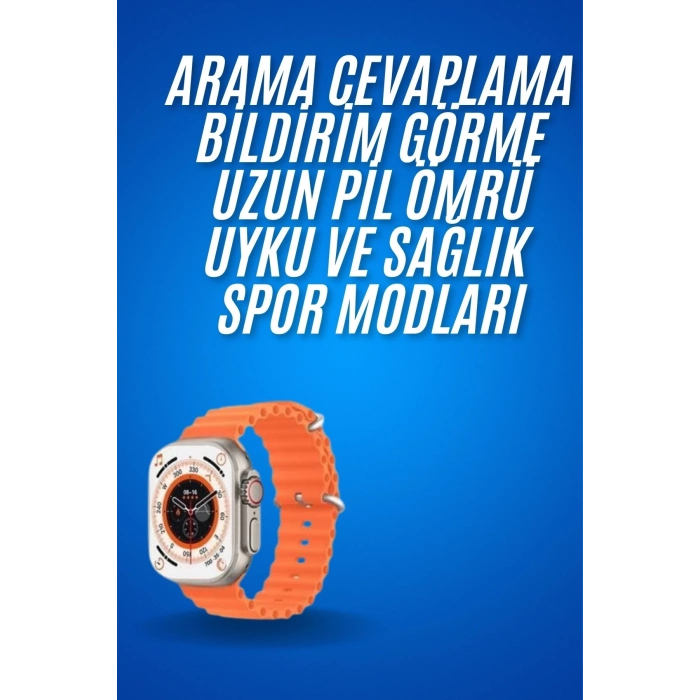 ÇOK SATAN Ultra Akıllı Saat 49 Mm Çift Kordonlu Arama Cevaplama Bluetooth Bağlantılı