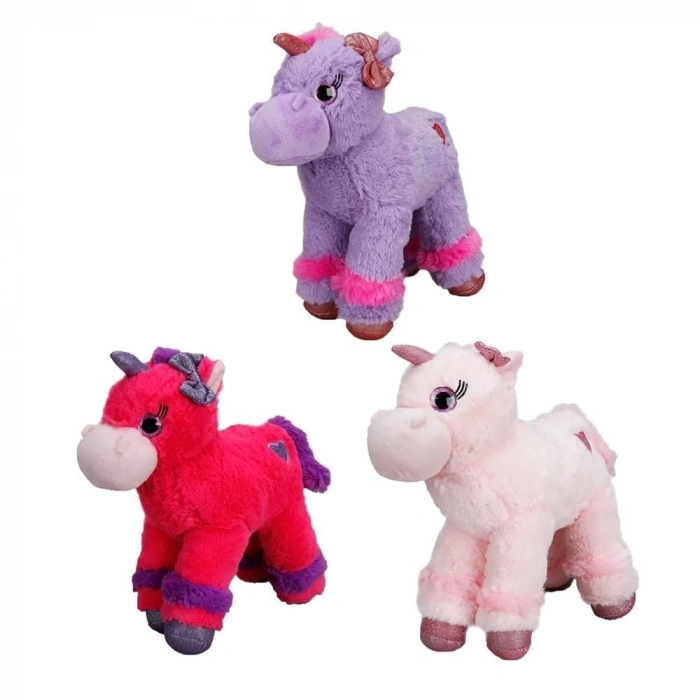 ÇOK SATAN Unicorn Renkli Peluş At 28 cm. 1 Adet Fiyatıdır