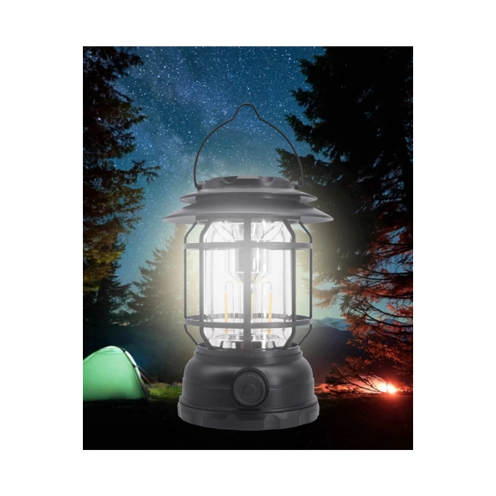 ÇOK SATAN Usb Şarjlı Led Kamp Lambası - Bluetooth Müzik Çalar, El Feneri Ve Cep Telefonu Şarj Cihazı