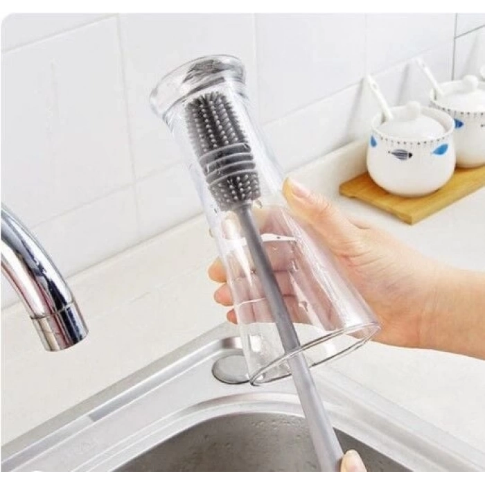 ÇOK SATAN Uzun Saplı Silikon Biberon ve Kavanoz Yıkama Fırçası