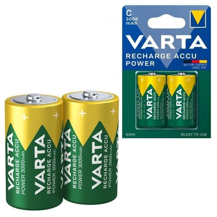 ÇOK SATAN Varta Hr14 3000mah C Orta Boy 1.2 Volt Ni-mh Şarjlı Pil 2li Paket (şarj Edilebilir)