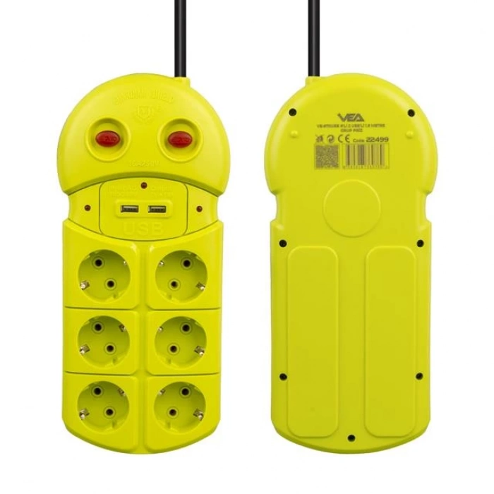 ÇOK SATAN Vea Ve-970usb 6lı 2 Usbli 1.5 Metre Grup Priz