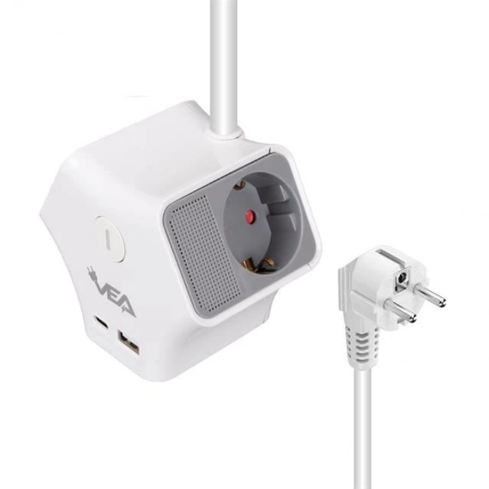 ÇOK SATAN Vea Ve-g903yc 3lü Usb+ Type-c Girişli Anahtarlı 1.5 Metre Grup Priz