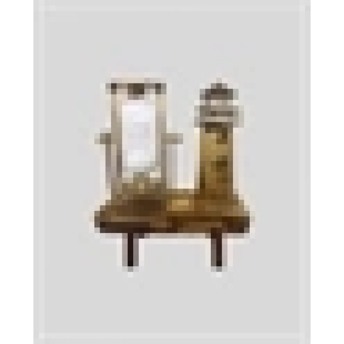 ÇOK SATAN Vintage Kum Saati + Deniz Feneri Modeli – Ahşap Gövdeli Masa Üstü Dekor