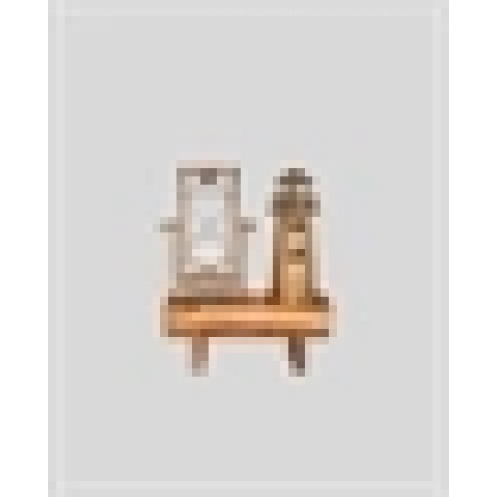 ÇOK SATAN Vintage Kum Saati + Deniz Feneri Modeli – Ahşap Gövdeli Masa Üstü Dekor