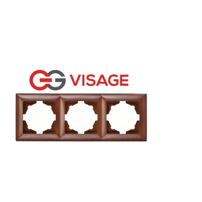 ÇOK SATAN Visage Amazon Ceviz 3 Lü Çerçeve - Priz ve Anahtar İçin Uyumlu Çerçeve