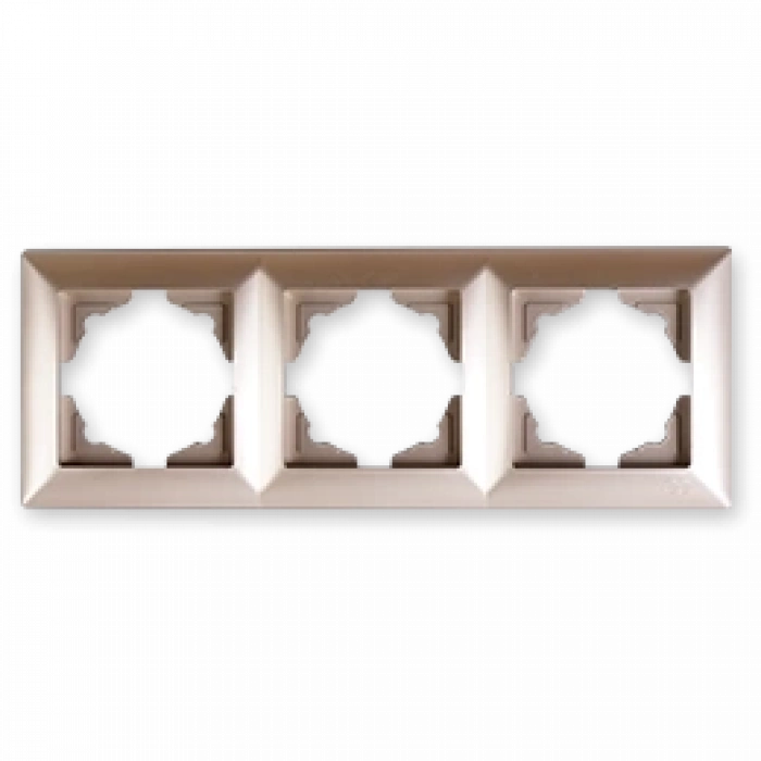 ÇOK SATAN Visage Ambiance Metalik Bej 3 Lü Çerçeve - Priz ve Anahtar İçin Uyumlu Çerçeve