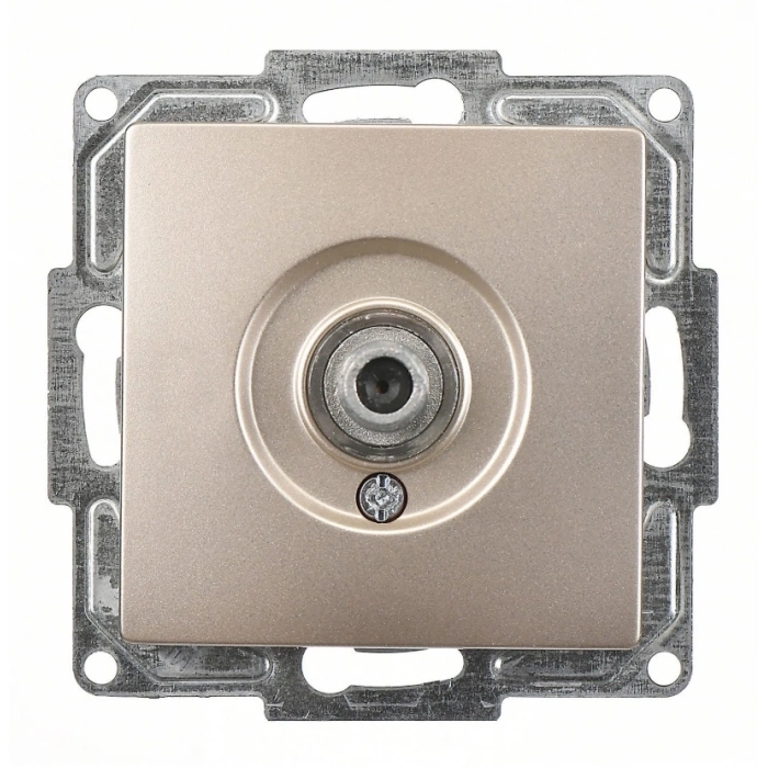 ÇOK SATAN Visage Ambiance Metalik Bej TV Priz F Kon Çerçevesiz - Priz ve Anahtar İçin Uyumlu Çerçeve