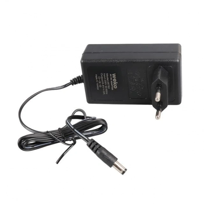 ÇOK SATAN Weko 8.4 Volt - 2 Amper 5.5x2.5mm Uçlu Priz Tip Kırmızı Yeşil Ledli Yerli Üretim Akü Şarj Adaptörü