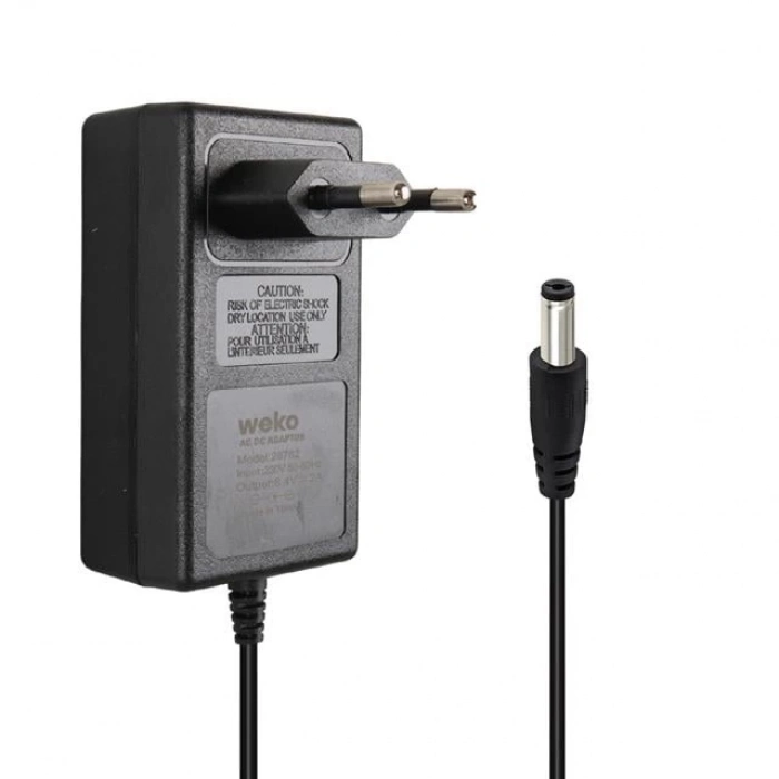 ÇOK SATAN Weko 8.4 Volt - 2 Amper 5.5x2.5mm Uçlu Priz Tip Kırmızı Yeşil Ledli Yerli Üretim Akü Şarj Adaptörü