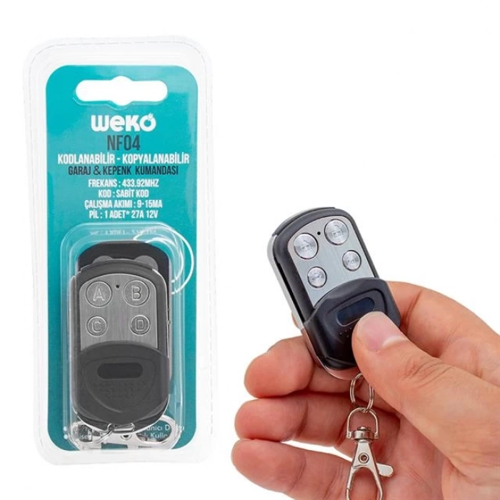 ÇOK SATAN Weko Nf04 Kodlanabilir - Kopyalanabilir Garaj Kumandası (kilit-bagaj-alarm Tuşlu)