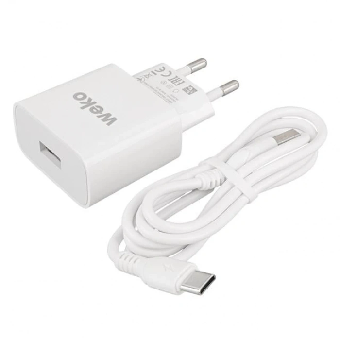 ÇOK SATAN Weko Wk-21435 M7 2.1 Amper Telefon Şarj Adaptörü + Type-c Kablo