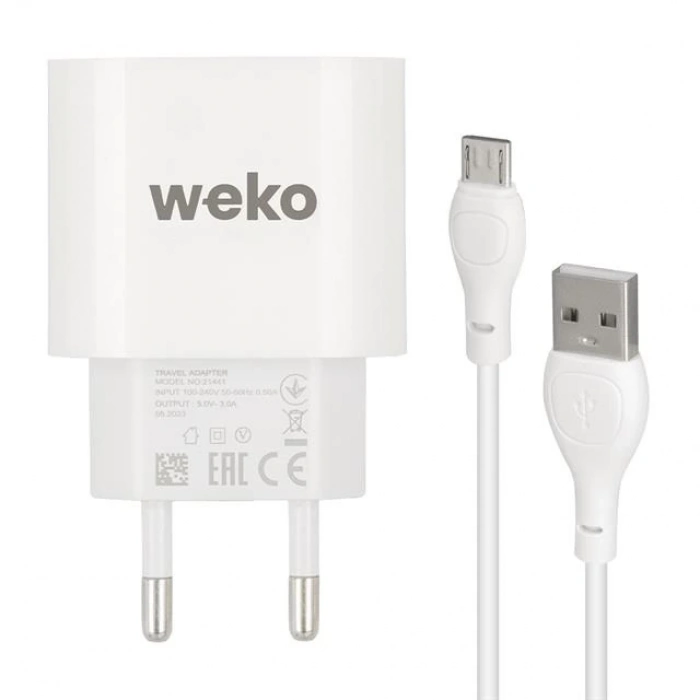 ÇOK SATAN Weko Wk-21441 Pdu Qc 3.0 Amper Telefon Şarj Adaptörü + Micro Usb Kablo