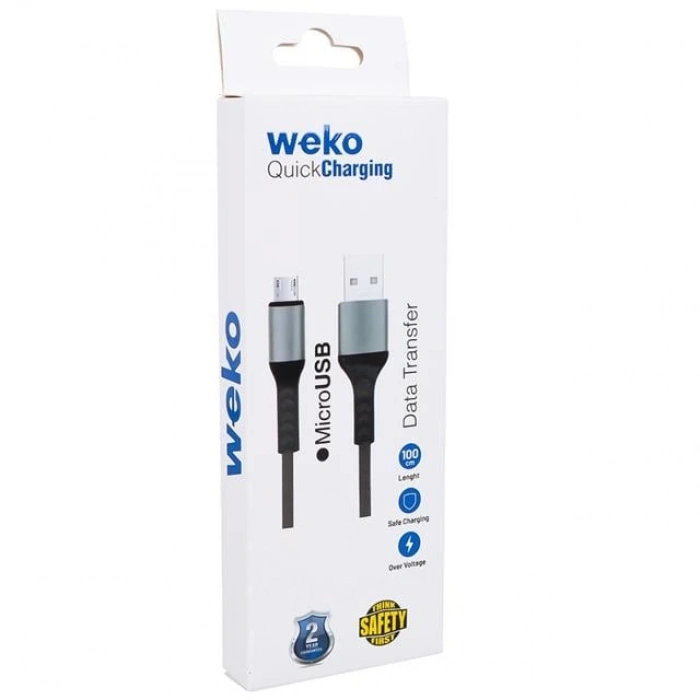 ÇOK SATAN Weko Wk-22023 Usb To Micro Usb Örgülü Lacivert Telefon Şarj Kablosu