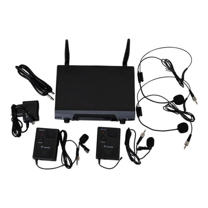 ÇOK SATAN Westa Wm-202t 1 Alıcı + 2 Yaka (lavalier) Kablosuz Uhf Mikrofon Seti