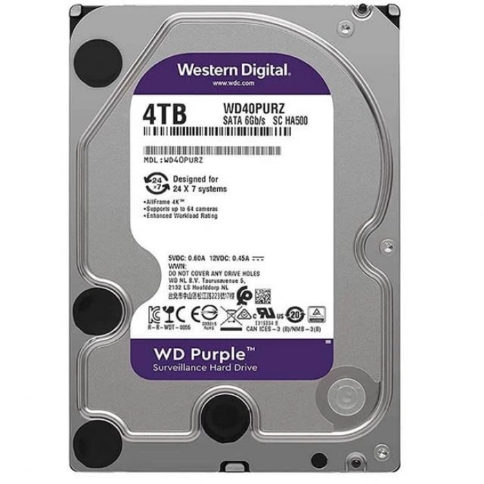 ÇOK SATAN Western Digital Purple Wd40purz 4 Tb Sata 6gb/s 7/24 Güvenlik Harddisk